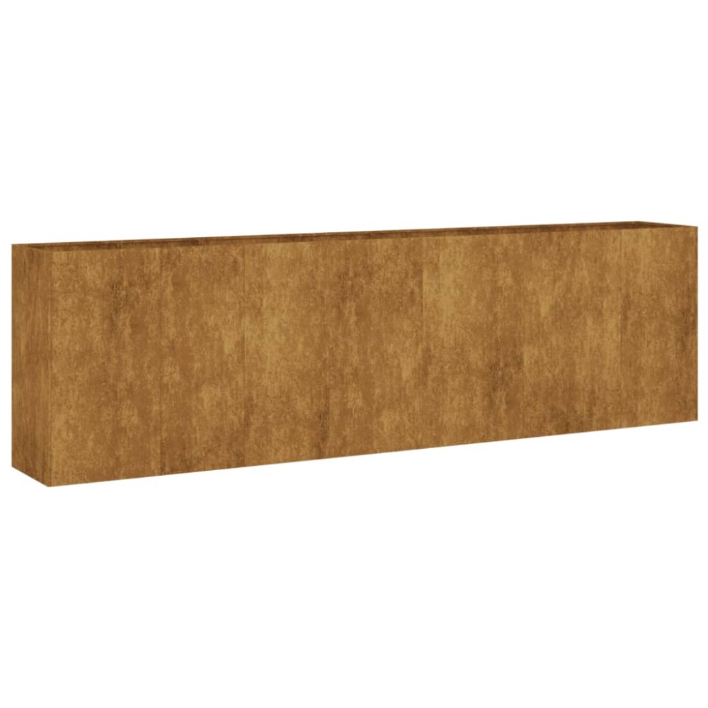 vidaXL Strat înălțat de grădină, 280x40x80 cm, oțel corten