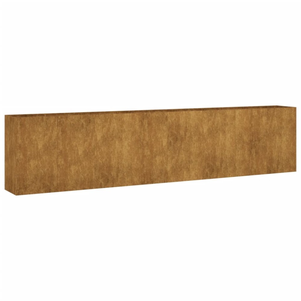 vidaXL Strat înălțat de grădină, 360x40x80 cm, oțel corten