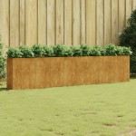 vidaXL Strat înălțat de grădină, 360x40x80 cm, oțel corten