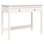 vidaXL Birou cu sertare, alb, 100x50x78 cm, lemn masiv de pin vidaXL Birou cu sertare, alb, 100x50x78 cm, lemn masiv de pin