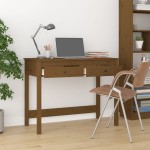 vidaXL Birou cu sertare, maro miere, 100x50x78 cm, lemn masiv de pin vidaXL Birou cu sertare, maro miere, 100x50x78 cm, lemn masiv de pin