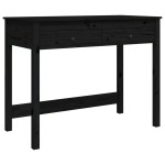 vidaXL Birou cu sertare, negru, 100x50x78 cm, lemn masiv de pin vidaXL Birou cu sertare, negru, 100x50x78 cm, lemn masiv de pin