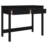 vidaXL Birou cu sertare, negru, 100x50x78 cm, lemn masiv de pin vidaXL Birou cu sertare, negru, 100x50x78 cm, lemn masiv de pin