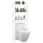 vidaXL Raft de toaletă, alb, 63x26x171 cm, lemn masiv de pin vidaXL Raft de toaletă, alb, 63x26x171 cm, lemn masiv de pin