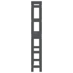 vidaXL Raft de toaletă, gri, 63x26x171 cm, lemn masiv de pin vidaXL Raft de toaletă, gri, 63x26x171 cm, lemn masiv de pin