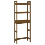 vidaXL Raft de toaletă, maro miere, 63x26x171 cm, lemn masiv de pin vidaXL Raft de toaletă, maro miere, 63x26x171 cm, lemn masiv de pin