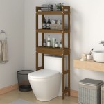 vidaXL Raft de toaletă, maro miere, 63x26x171 cm, lemn masiv de pin vidaXL Raft de toaletă, maro miere, 63x26x171 cm, lemn masiv de pin