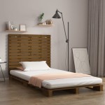 vidaXL Tăblie de pat pentru perete, maro miere, 96x3x91,5 cm, lemn pin vidaXL Tăblie de pat pentru perete, maro miere, 96x3x91,5 cm, lemn pin