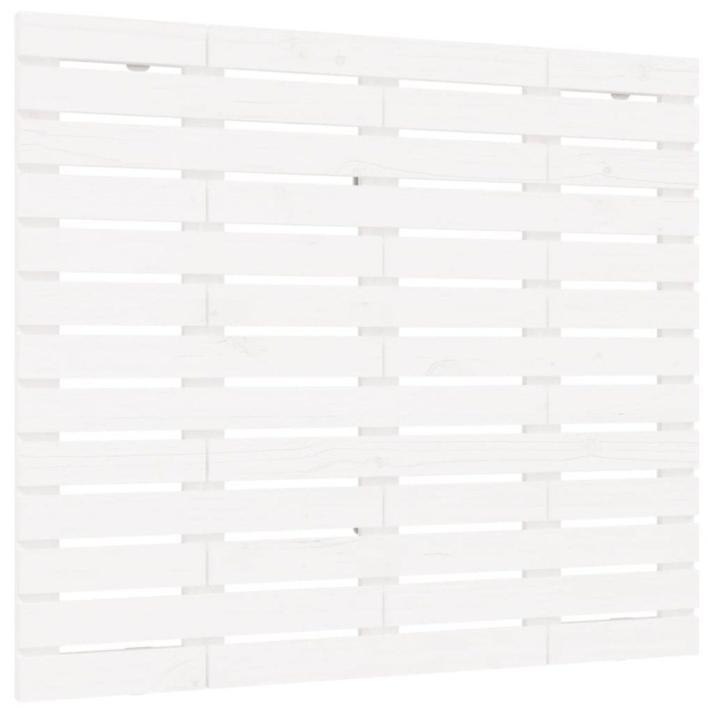vidaXL Tăblie de pat pentru perete, alb, 126x3x91,5 cm, lemn masiv pin