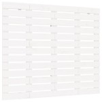 vidaXL Tăblie de pat pentru perete, alb, 126x3x91,5 cm, lemn masiv pin