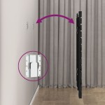 vidaXL Tăblie de pat pentru perete, negru 126x3x91,5 cm lemn masiv pin vidaXL Tăblie de pat pentru perete, negru 126x3x91,5 cm lemn masiv pin