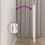 vidaXL Tăblie de pat pentru perete, alb, 81x3x91,5 cm, lemn masiv pin
