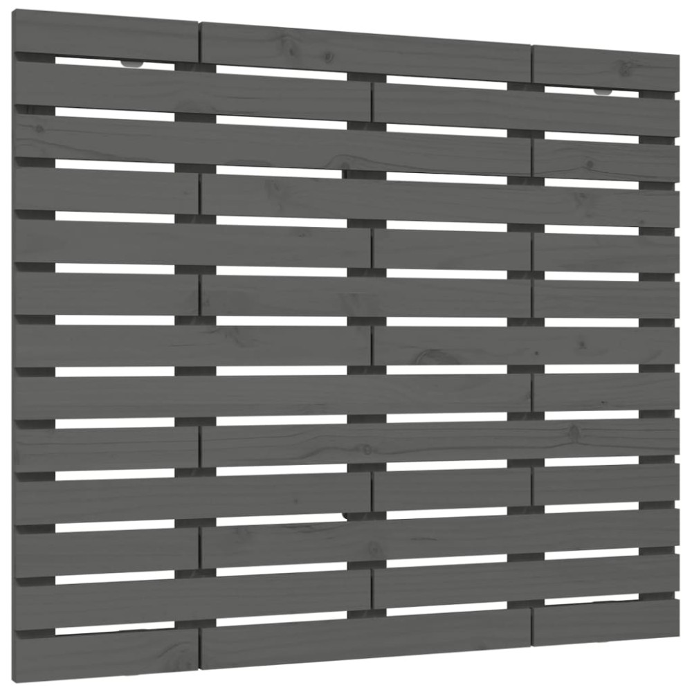 vidaXL Tăblie de pat pentru perete, gri, 81x3x91,5 cm, lemn masiv pin