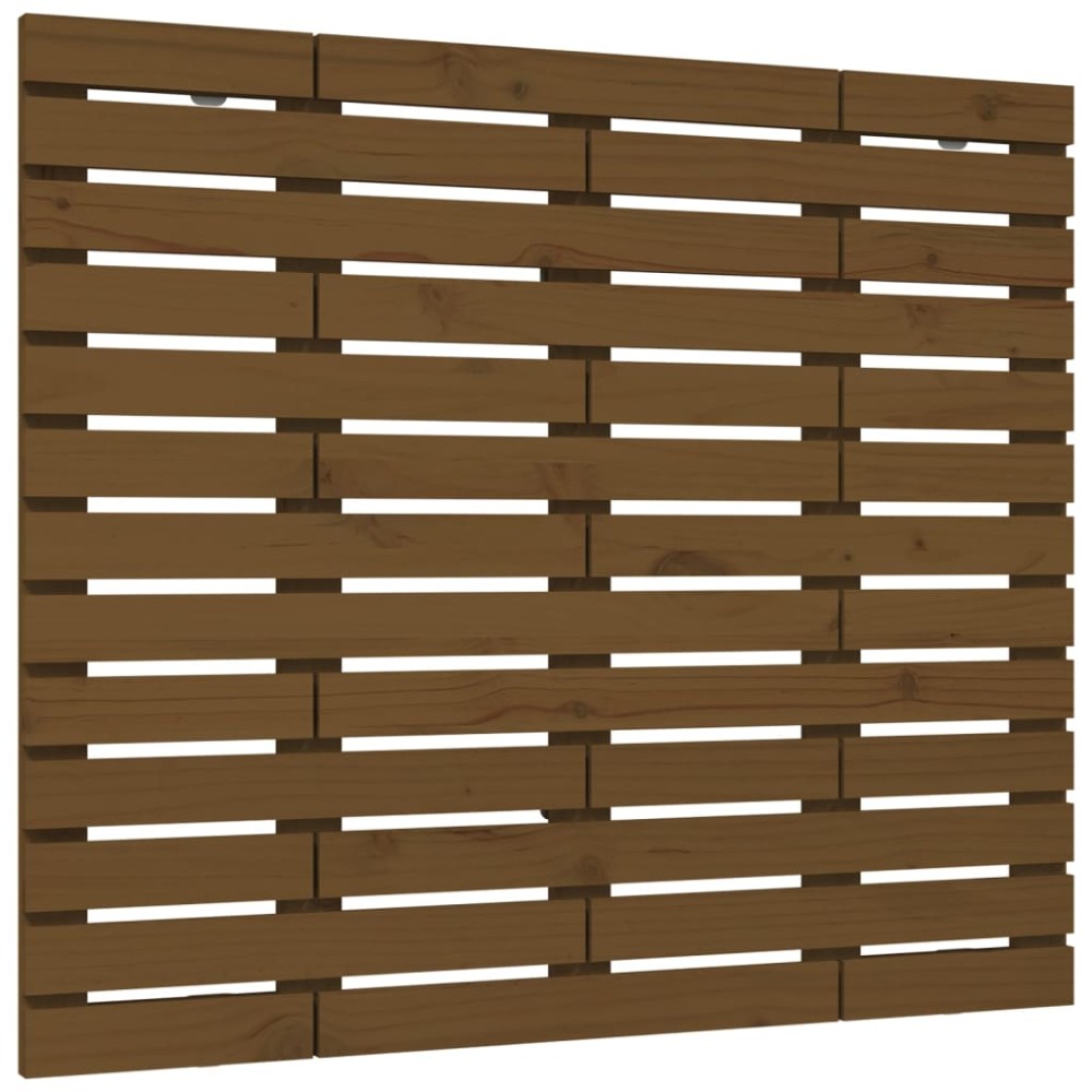 vidaXL Tăblie de pat pentru perete, maro miere, 81x3x91,5 cm, lemn pin