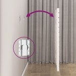vidaXL Tăblie de pat pentru perete, alb, 166x3x91,5 cm, lemn masiv pin