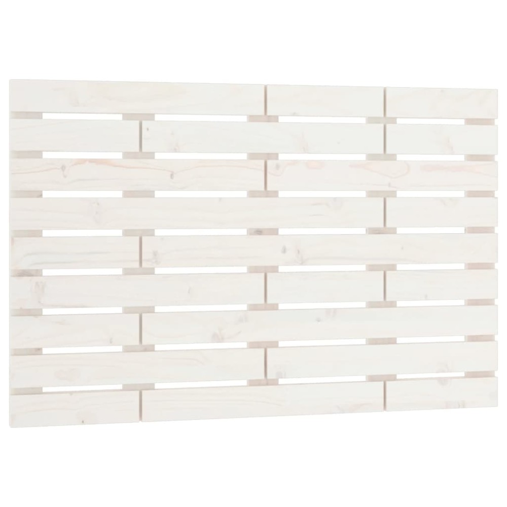 vidaXL Tăblie de pat pentru perete, alb, 106x3x80 cm, lemn masiv pin