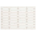 vidaXL Tăblie de pat pentru perete, alb, 106x3x80 cm, lemn masiv pin