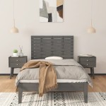 vidaXL Tăblie de pat pentru perete, gri, 106x3x63 cm, lemn masiv pin vidaXL Tăblie de pat pentru perete, gri, 106x3x63 cm, lemn masiv pin