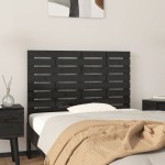 vidaXL Tăblie de pat pentru perete, negru, 106x3x63 cm, lemn masiv pin vidaXL Tăblie de pat pentru perete, negru, 106x3x63 cm, lemn masiv pin