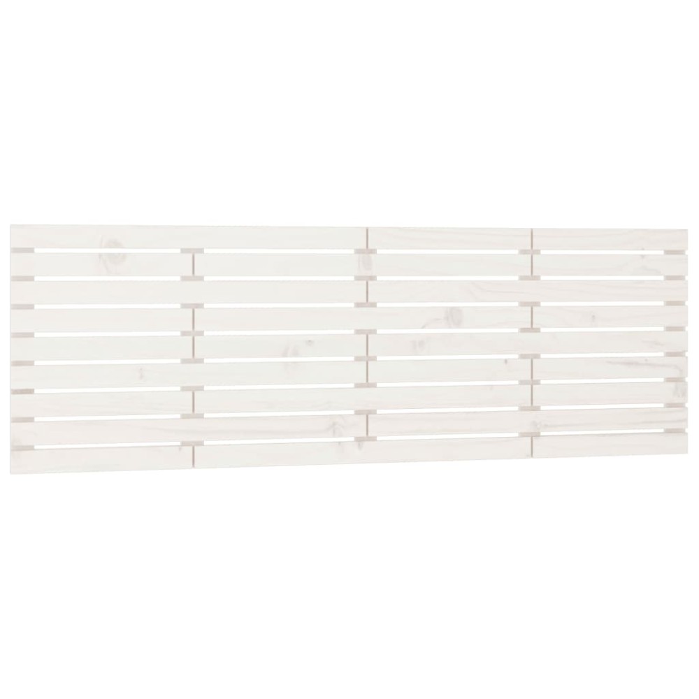 vidaXL Tăblie de pat pentru perete, alb, 206x3x63 cm, lemn masiv pin