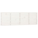 vidaXL Tăblie de pat pentru perete, alb, 206x3x63 cm, lemn masiv pin