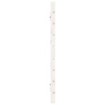 vidaXL Tăblie de pat pentru perete, alb, 206x3x63 cm, lemn masiv pin