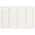 vidaXL Tăblie de pat pentru perete, alb, 96x3x63 cm, lemn masiv pin