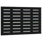 vidaXL Tăblie de pat pentru perete, negru, 96x3x63 cm, lemn masiv pin