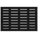 vidaXL Tăblie de pat pentru perete, negru, 96x3x63 cm, lemn masiv pin