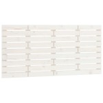 vidaXL Tăblie de pat pentru perete, alb, 126x3x63 cm, lemn masiv pin
