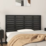 vidaXL Tăblie de pat pentru perete, negru, 146x3x63 cm, lemn masiv pin vidaXL Tăblie de pat pentru perete, negru, 146x3x63 cm, lemn masiv pin