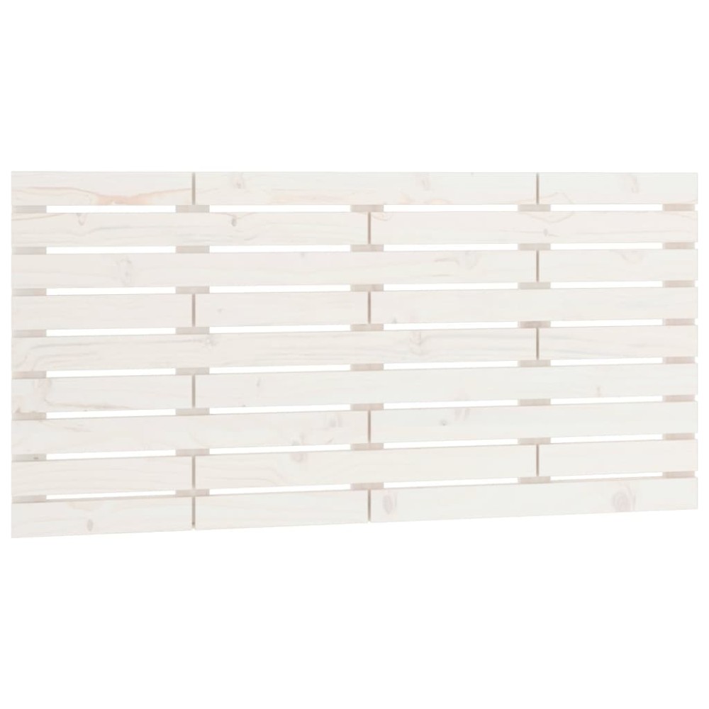 vidaXL Tăblie de pat pentru perete, alb, 156x3x63 cm, lemn masiv pin