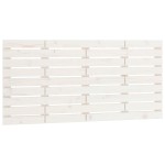 vidaXL Tăblie de pat pentru perete, alb, 156x3x63 cm, lemn masiv pin