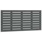 vidaXL Tăblie de pat pentru perete, gri, 156x3x63 cm, lemn masiv pin