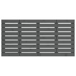 vidaXL Tăblie de pat pentru perete, gri, 156x3x63 cm, lemn masiv pin
