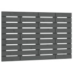 vidaXL Tăblie de pat pentru perete, gri, 81x3x63 cm, lemn masiv pin