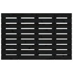 vidaXL Tăblie de pat pentru perete, negru, 81x3x63 cm, lemn masiv pin