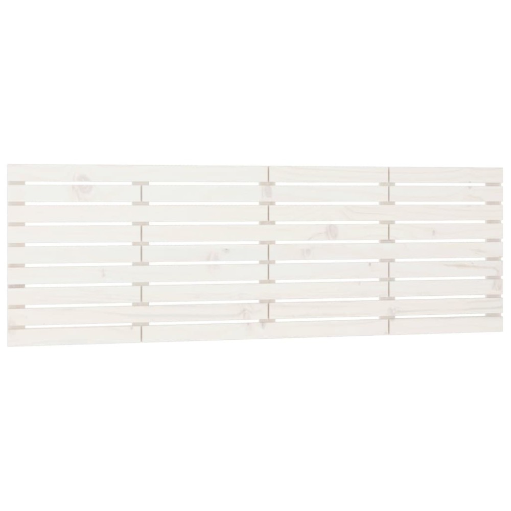 vidaXL Tăblie de pat pentru perete, alb, 166x3x63 cm, lemn masiv pin