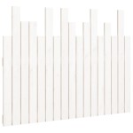 vidaXL Tăblie de pat pentru perete, alb, 108x3x80 cm, lemn masiv pin
