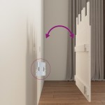 vidaXL Tăblie de pat pentru perete, alb, 108x3x80 cm, lemn masiv pin