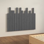 vidaXL Tăblie de pat pentru perete, gri, 108x3x80 cm, lemn masiv pin
