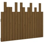 vidaXL Tăblie de pat pentru perete, maro miere, 108x3x80 cm, lemn pin