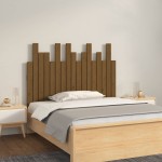vidaXL Tăblie de pat pentru perete, maro miere, 108x3x80 cm, lemn pin