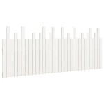 vidaXL Tăblie de pat pentru perete, alb, 204x3x80 cm, lemn masiv pin vidaXL Tăblie de pat pentru perete, alb, 204x3x80 cm, lemn masiv pin