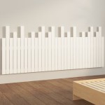 vidaXL Tăblie de pat pentru perete, alb, 204x3x80 cm, lemn masiv pin vidaXL Tăblie de pat pentru perete, alb, 204x3x80 cm, lemn masiv pin