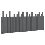 vidaXL Tăblie de pat pentru perete, gri, 204x3x80 cm, lemn masiv pin