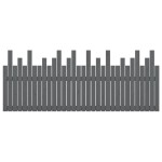 vidaXL Tăblie de pat pentru perete, gri, 204x3x80 cm, lemn masiv pin