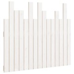 vidaXL Tăblie de pat pentru perete, alb, 95,5x3x80 cm, lemn masiv pin