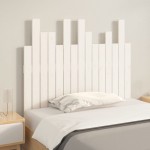 vidaXL Tăblie de pat pentru perete, alb, 95,5x3x80 cm, lemn masiv pin