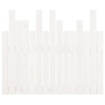 vidaXL Tăblie de pat pentru perete, alb, 95,5x3x80 cm, lemn masiv pin